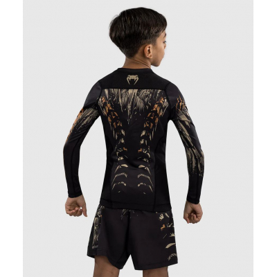 Venum Tiger Kids Long Sleeve Rashguard Negro