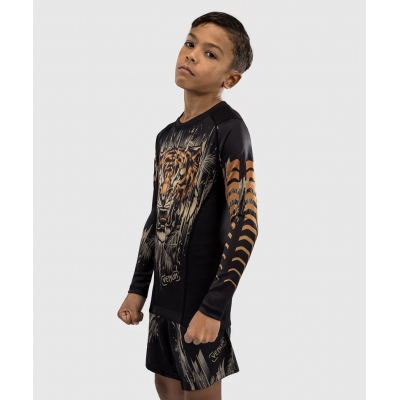 Venum Tiger Kids Long Sleeve Rashguard Negro