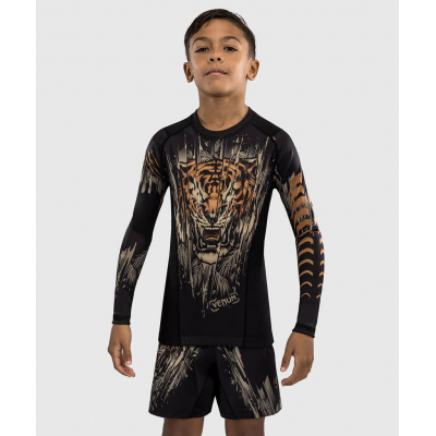 Venum Tiger Kids Long Sleeve Rashguard Nero