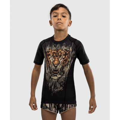 Venum Tiger Kids Short Sleeve Rashguard Nero