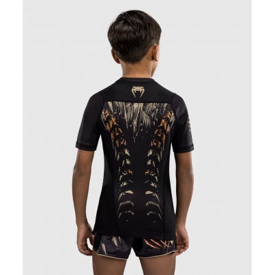 Venum Tiger Kids Short Sleeve Rashguard Negro