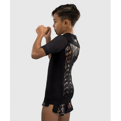 Venum Tiger Kids Short Sleeve Rashguard Negro