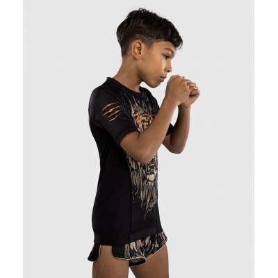 Venum Tiger Kids Short Sleeve Rashguard Negro