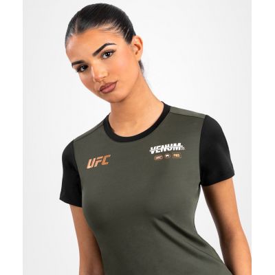 Venum UFC Adrenaline Fight Week Women Dry-Tech Tshirt Green-Bronze