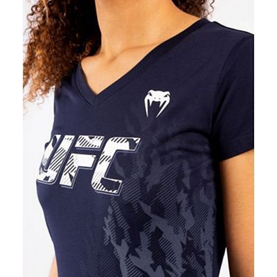 Venum UFC Authentic Fight Week Women Short Sleeve T-shirt Azul Marino