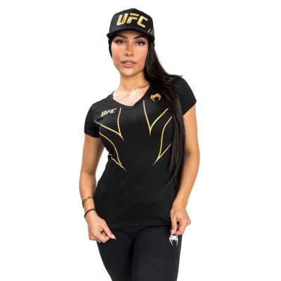 Venum UFC Fight Night 2.0 Replica Womens T-shirt Negro-Oro