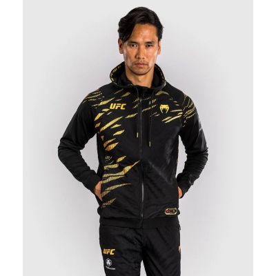 Venum UFC Fusion Authentic Fight Night Mens Walkout Hoodie Champion Negro-Oro