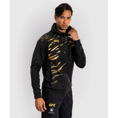 Venum UFC Fusion Authentic Fight Night Mens Walkout Hoodie Champion Negro-Oro