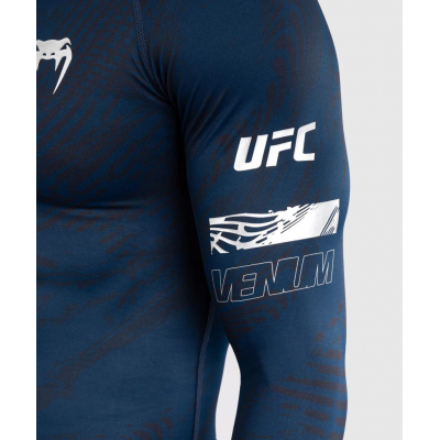 Venum UFC Fusion Fight Week Mens Performance Long Sleeve Rashguard Blu