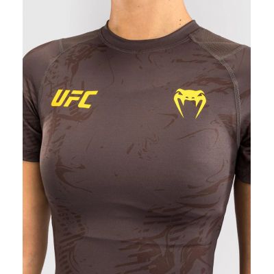 Venum UFC Fusion Fight Week Women’s Performance Short Sleeve Rashguard Brun