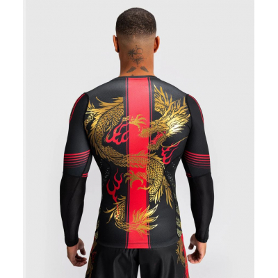 Venum X Tekken 8 Marshall Law Rashguard Preto-Vermelho