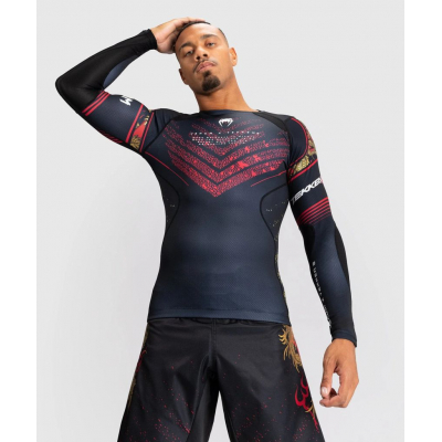 Venum X Tekken 8 Marshall Law Rashguard Preto-Vermelho