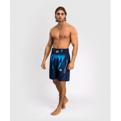 Venum X Top Rank Original Mens Boxing Shorts Navy Blu