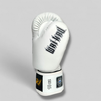 Wai Kru Muay Thai Gloves Semi Leather BG-2 Fehèr