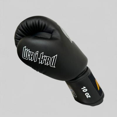 Wai Kru Muay Thai Gloves Semi Leather BG-1 Negro