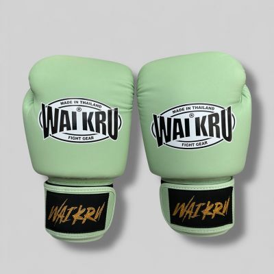 Wai Kru Muay Thai Gloves Semi Leather BG -6 Verde