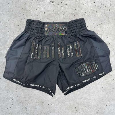 Wai Kru Muay Thai Shorts MT-8 Svart-Svart