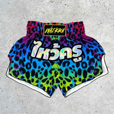 Wai Kru Muay Thai Shorts SUB-5 Multicolore-Argento