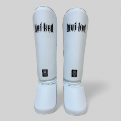 Wai Kru Shinguard Semi Leather DVSG-2 Blanco