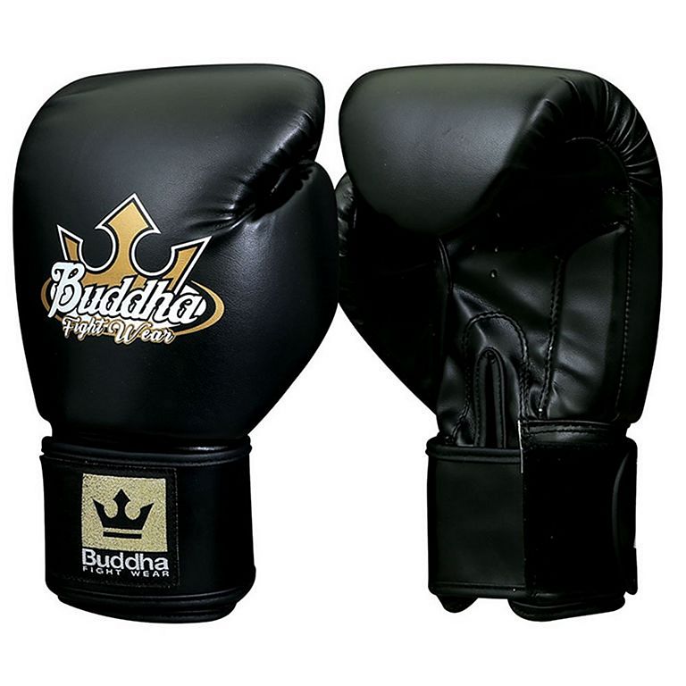Muay Thai Kick Boxing Boxing Gloves Buddha Pro Gel Black – Buddha