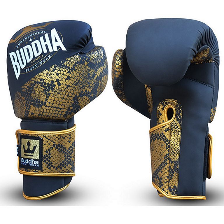 Buddha Epic Boxing Gloves Black / Gold Leather > Free Shipping