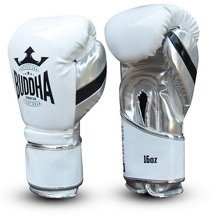 Buddha Guantes De Boxeo Muay Thai Kick Boxing Mexican Blanco-Verde