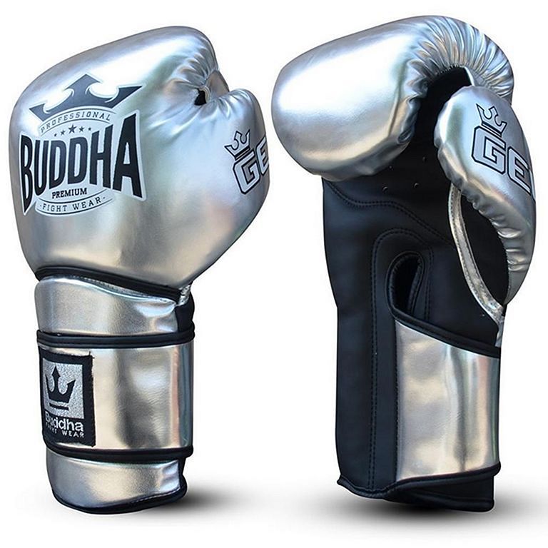 Buddha Guantes Boxeo Pro Gel Plata