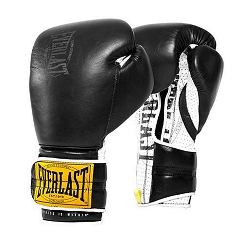 Gants de boxe Everlast cuir noir –  (Matériel et  accessoires de sports)