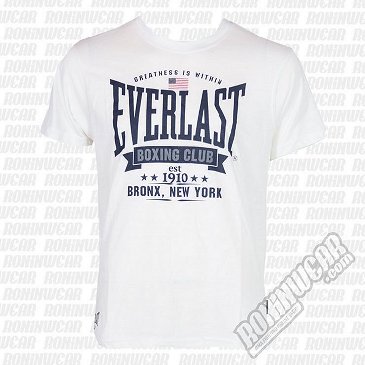 Camiseta Everlast Classic Masc Branco - Branco+Vermelho