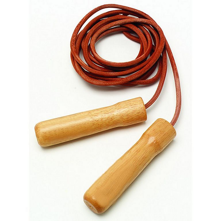 Everlast Leather Jump Rope Wooden Handles