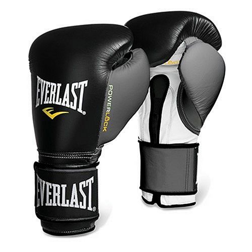 Everlast Powerlock Pro Hook & Loop Training Gloves Black-Grey