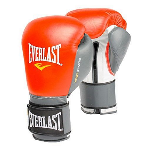 Everlast Powerlock Pro Hook & Loop Training Gloves Red-Grey