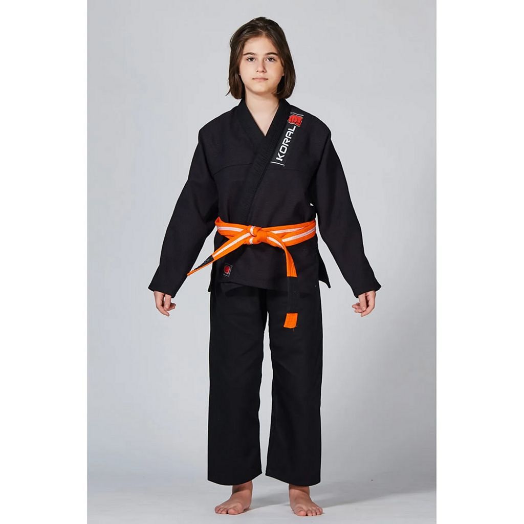 Koral Kimono BJJ Infantil Trenzado Negro