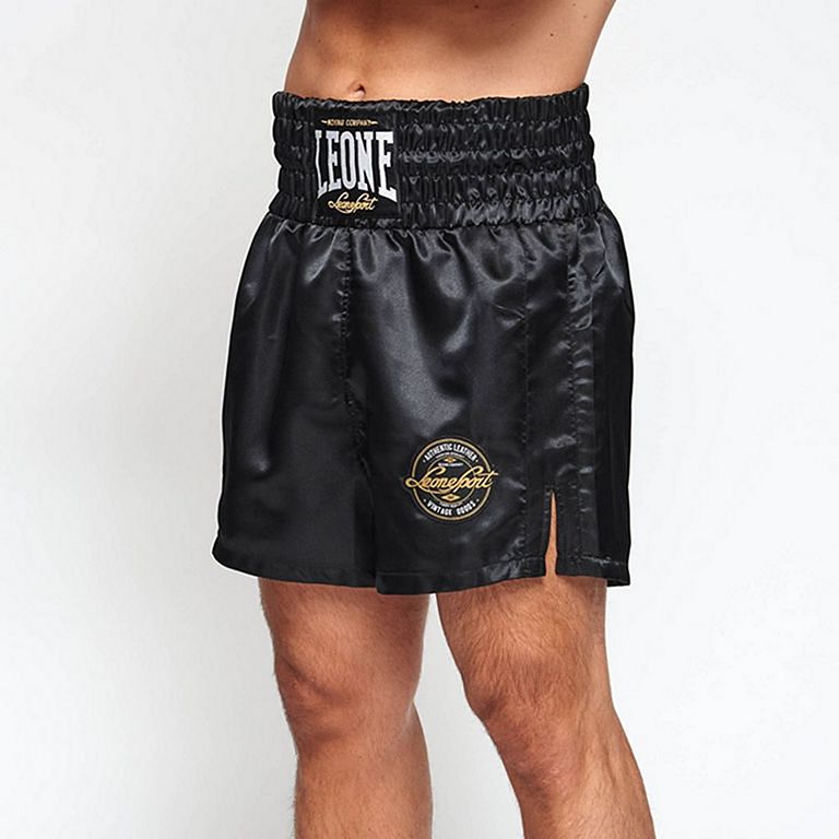 Leone 1947 Authentic Boxing Shorts Black