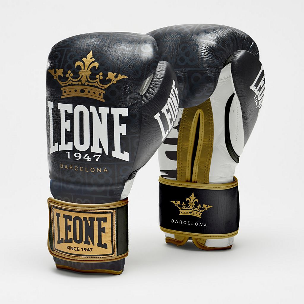 Leone 1947 Boxing Gloves Barcelona Schwarz-Gold