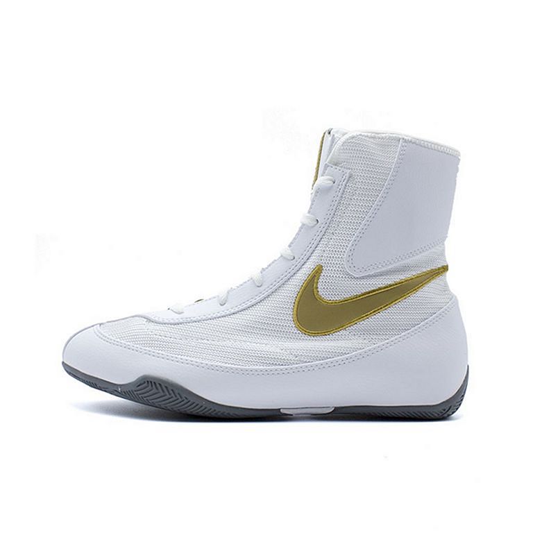 Coche Humildad moderadamente Nike Machomai 2 Boxing Shoes Blanco-Oro