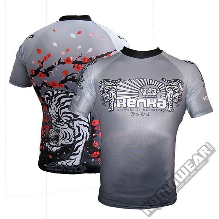 Kenka White Tiger Rashguard S/S maintenant disponible chez Roninwear 