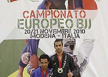 Sergio Calderon campeon del campeonato europeo de Brazilian Jiu Jitsu en Modena (Italia)