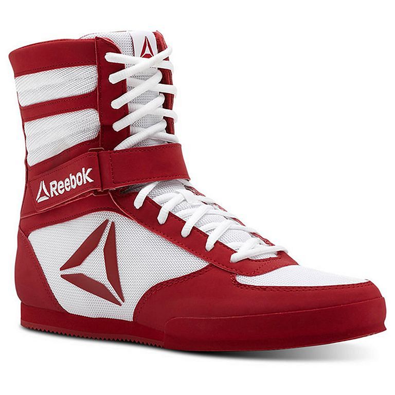 red and white reebok boxing boots