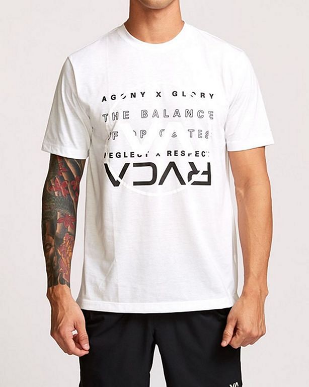 RVCA Brand Over Balance T-shirt White