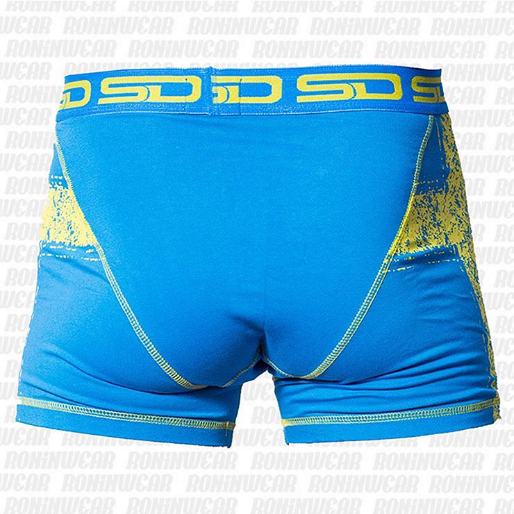 Smuggling Duds Brazilian Men Boxer Shorts Amarelo-Azul
