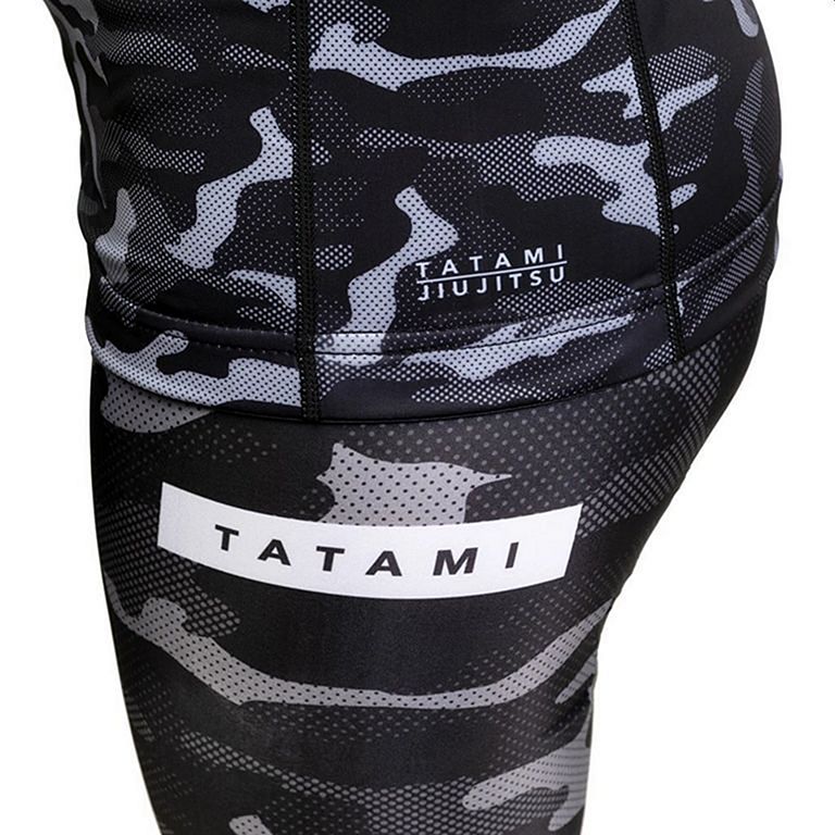 Tatami Ladies Rival Black & Camo Grappling Spats Preto-Camo