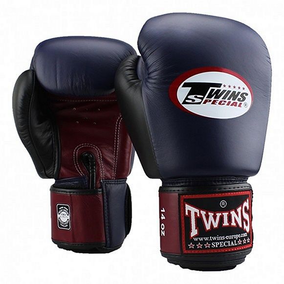 Twins Special BGVL 4 Boxing Gloves Rojo Vino-Azul-Negro