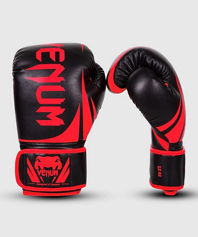 Gants de boxe venum challenger 3.0 noir - rouge-12 oz-noir-12 oz