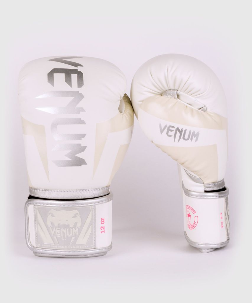 Venum Elite Boxe Gants Tout Blanc Mma Muay Thai Kick Boxing