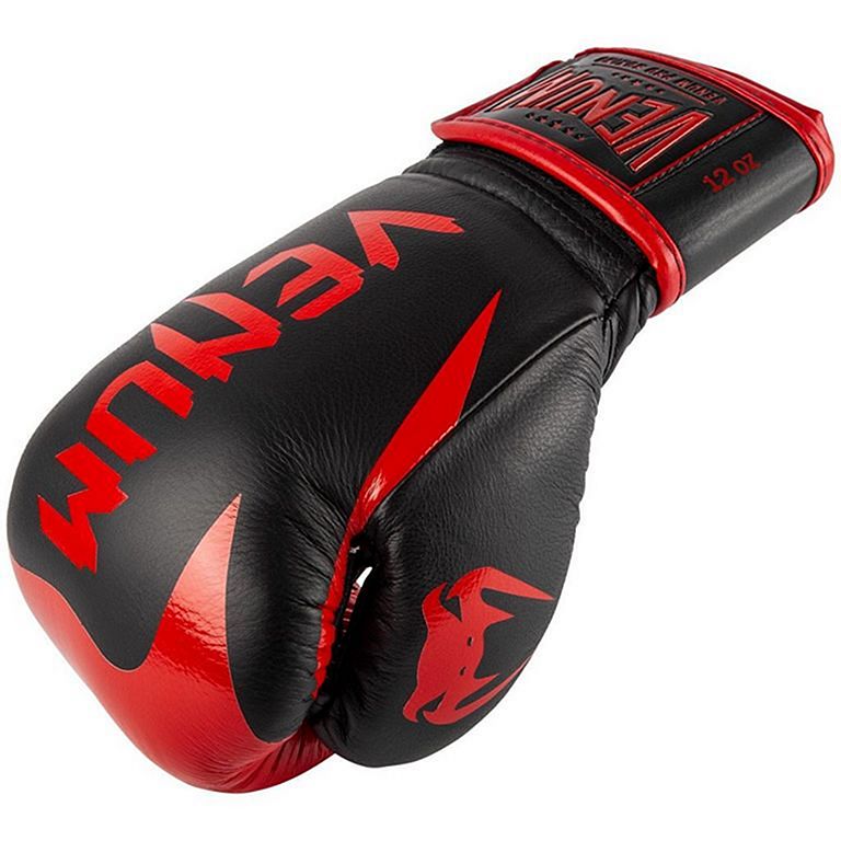 Velcro Schwarz-Rot Pro Boxing Venum Gloves Hammer