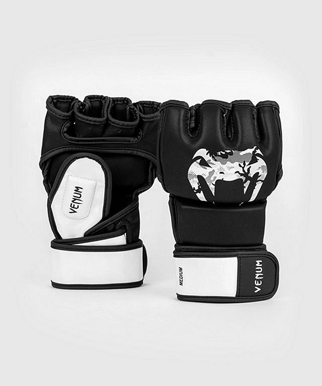 Gants MMA Venum gladiateur 3.0, gants MMA-noir/blanc en cuir PU