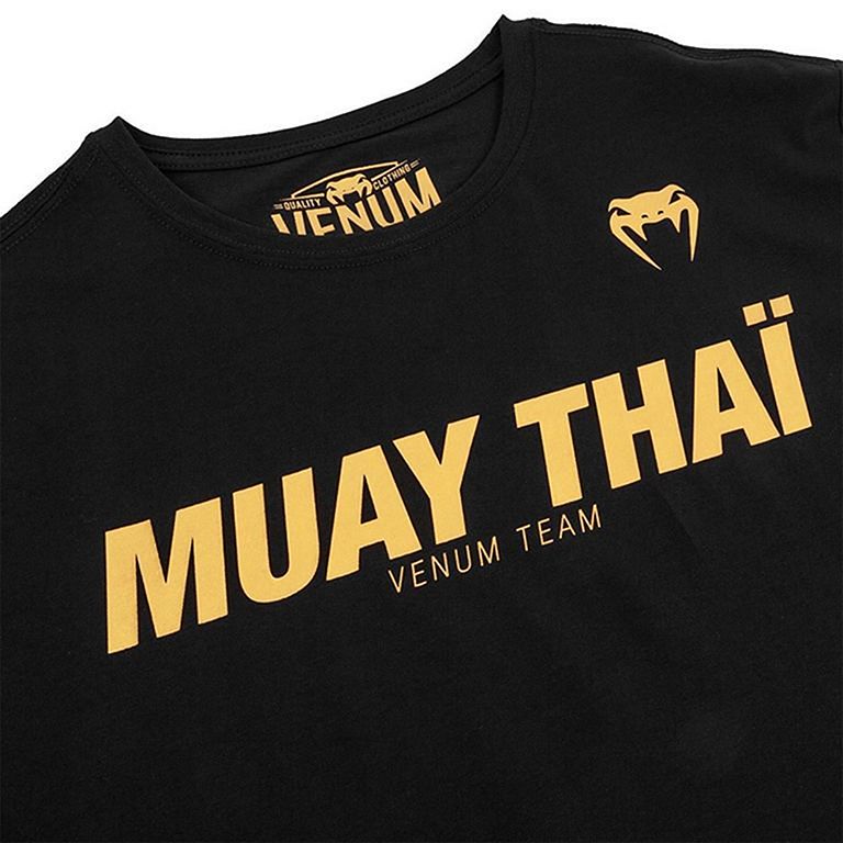 Venum UFC REPLICA ADRENALINE - Camiseta estampada - black/gold/negro 